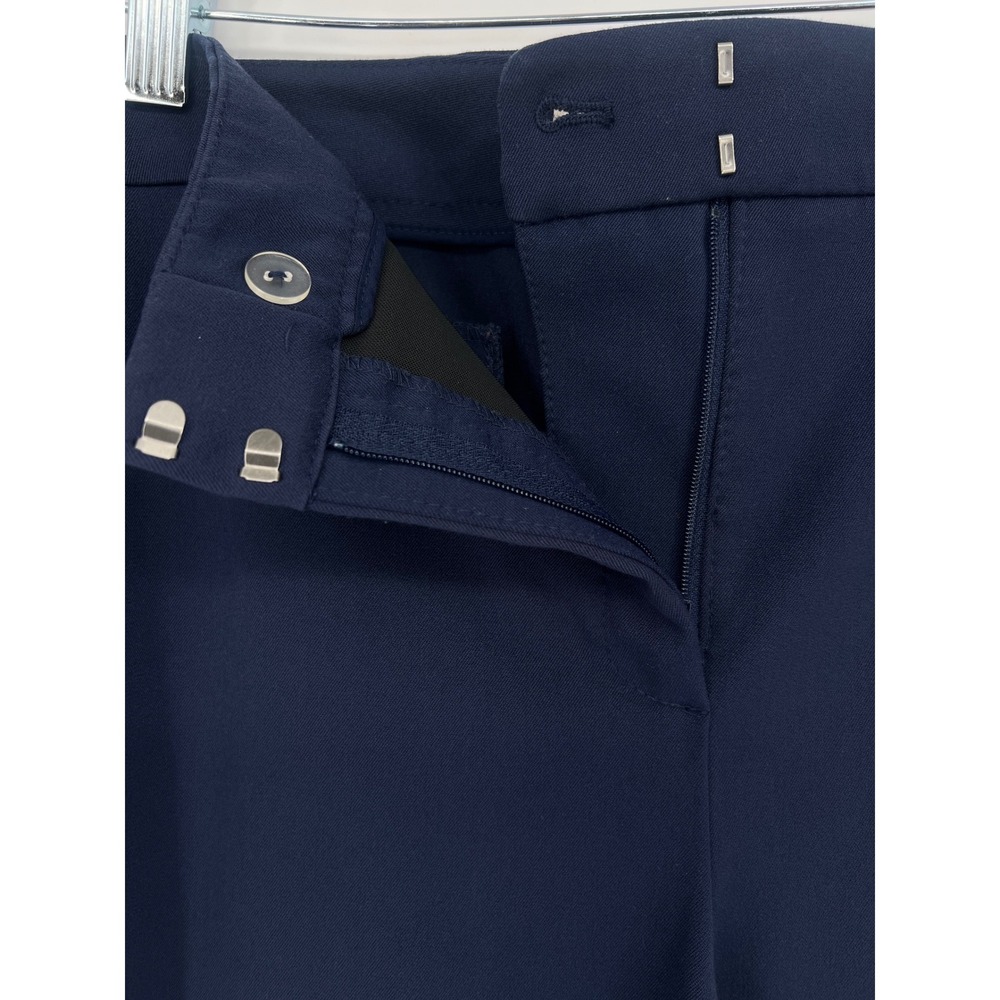 Chico's Trousers Women 12R Navy Blue Wide Leg Career Workwear Professional - Picture 3 of 5